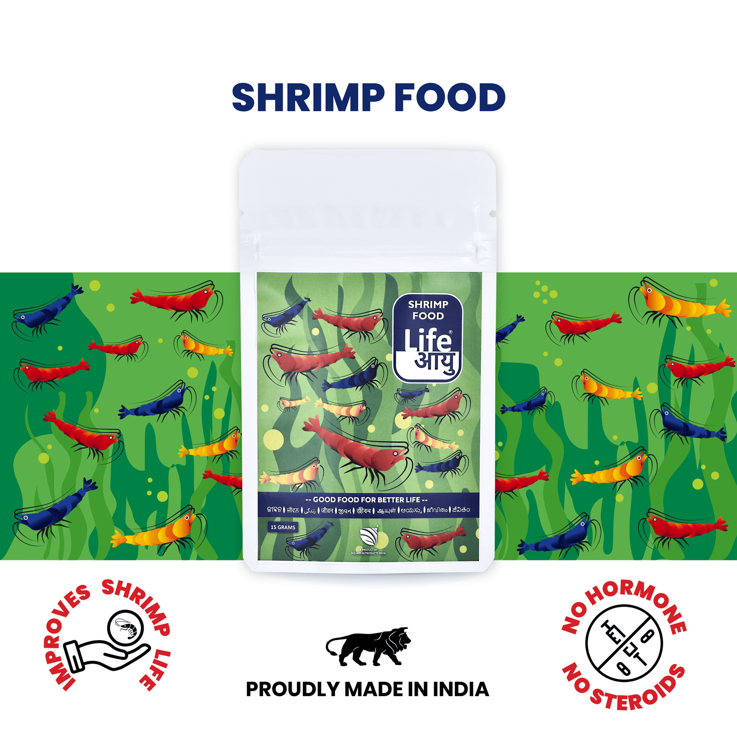 Life Aayu Shrimp Regular Food 15gm