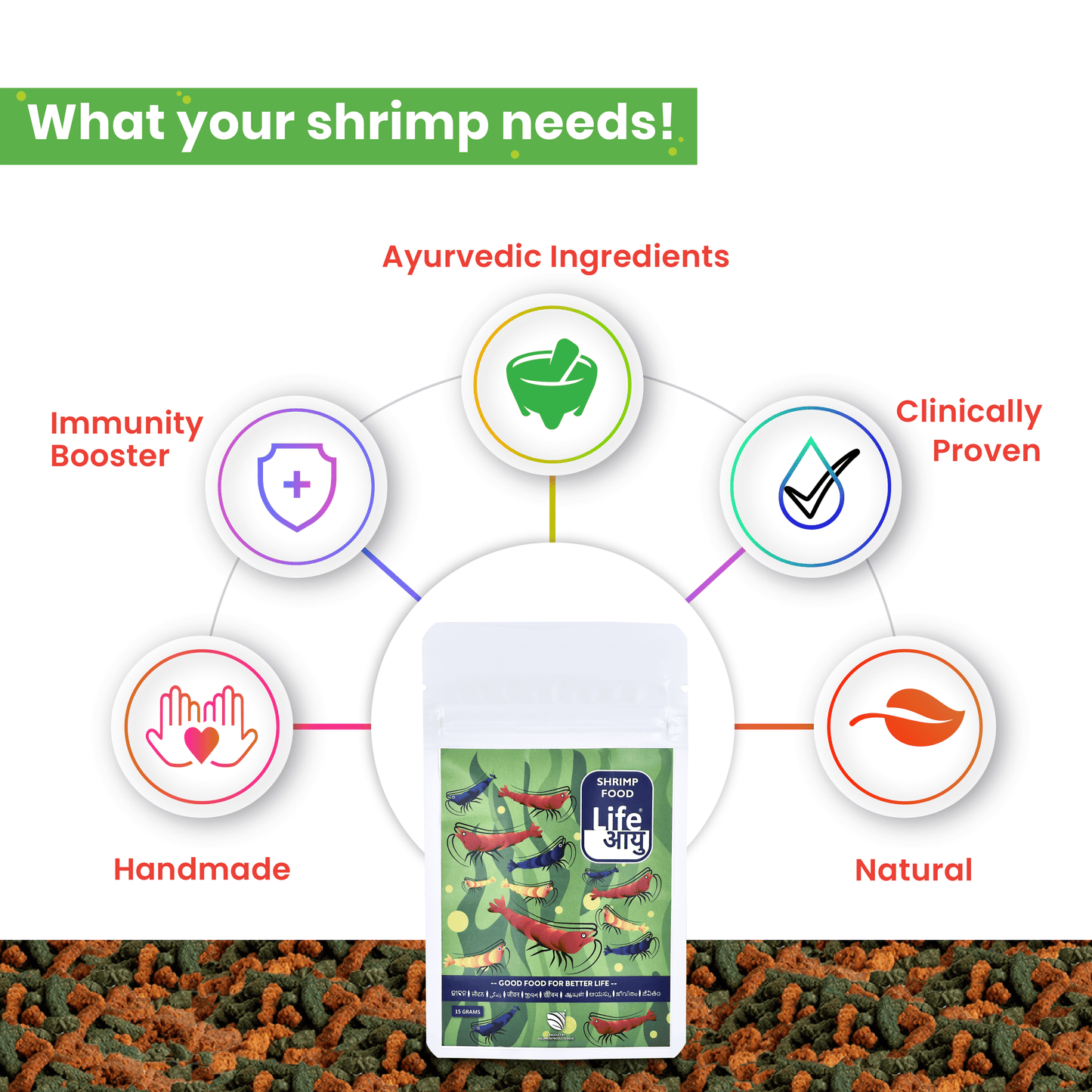 Life Aayu Shrimp Regular Food 15gm