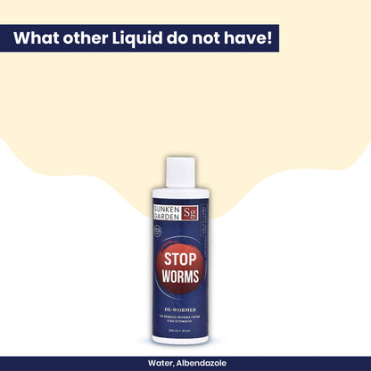 Sunken Garden Stop Worms | Liquid De-Wormer for Freshwater Aquariums | Safe for Fish, Shrimp & Snails