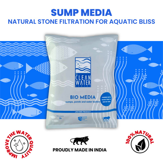 Tcws Sump Media 2L/ 1KG Natural Stone Filtration for Aquatic Bliss
