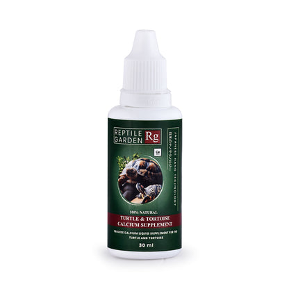 Reptile Garden Turtle & Tortoise Calcium Liquid Supplement – 30ml | Shell Strength + Immunity + Stress Relief