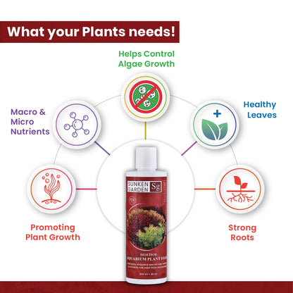 Sunken Garden Vibrance – Dutch-Style Aquarium Fertilizer | All-in-One Formula for Bushy Plant Growth | CO₂ & Non-CO₂ Compatible
