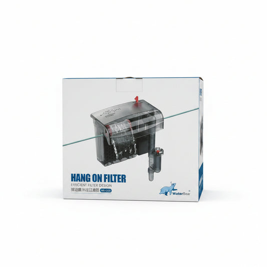 Crystal Clear Water with Easy Maintenance Hang-On Filtration using Water Bear WB-G220