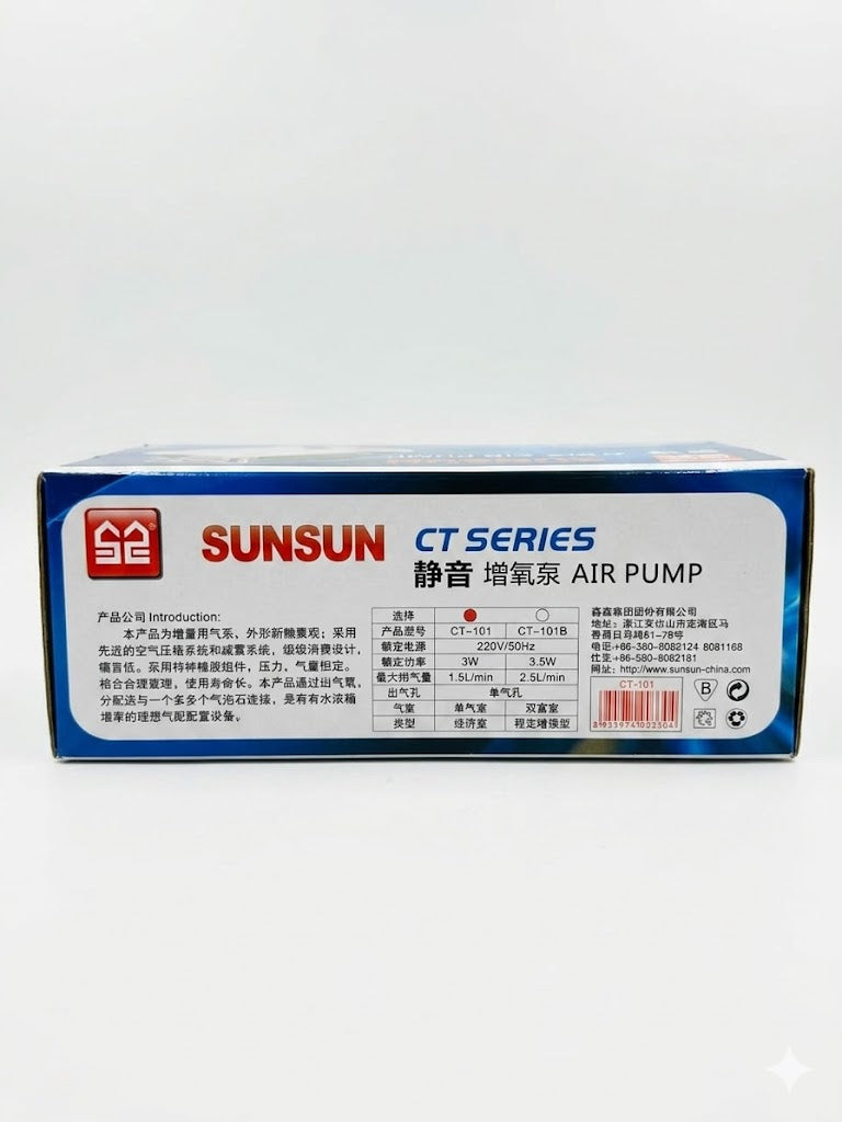 Enhanced Dissolved Oxygen with Balanced Aquarium Environment using SUNSUN CT-101 Air Pump