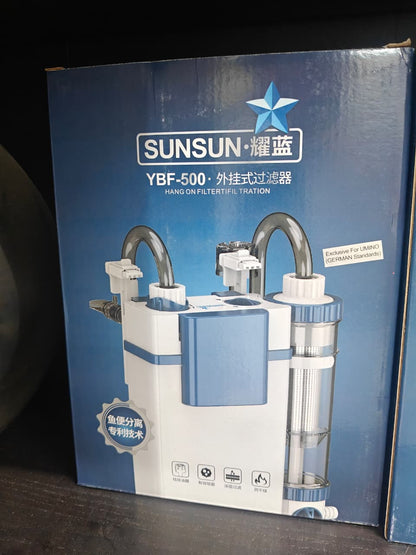 Crystal Clear Aquarium Water with Easy Maintenance Filtration using SUNSUN YBF-500