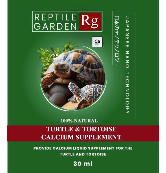 Reptile Garden Turtle & Tortoise Calcium Liquid Supplement – 30ml | Shell Strength + Immunity + Stress Relief