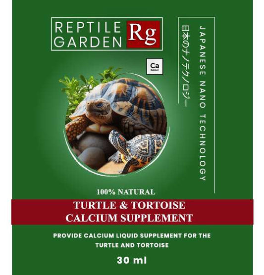 Reptile Garden Calcium Liquid Supplement for Turtles & Tortoises | Calcium with Vitamins D & K | Supports Strong Shell Growth, Bone Health & Immunity | 30ml
