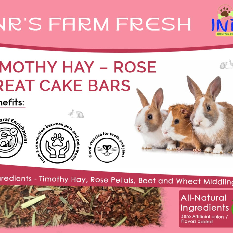 Timothy Hay Rose Treat Cake Bars (Available in ECONOMY PACKS)