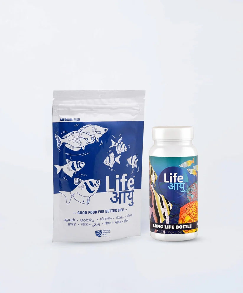 Life Aayuh Neutral Fish Feed 100g  + Long Life Bottle  FREE