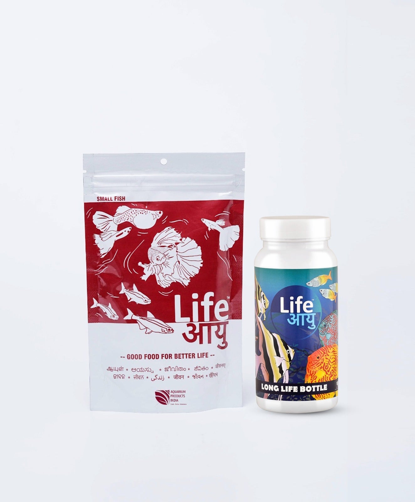 Life Aayuh Red Fish Feed 100g + Long Life Bottle FREE