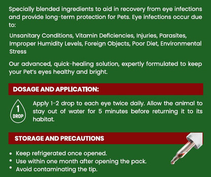 Turtle & Tortoise Eye Drop – Veterinary-Grade Reptile Eye Care for Infections, Irritation & Long-Term Protection (15ml)